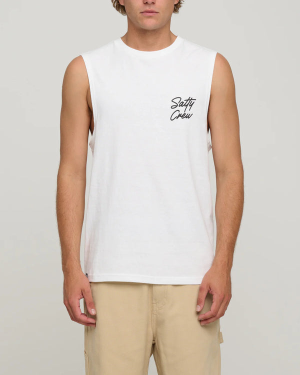 Salty Crew Snapper Muscle Tank - White