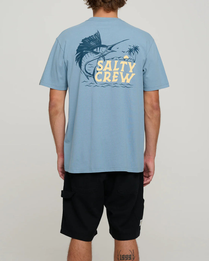 Salty Crew Sailfish Standard Short Sleeve Tee - Ash Blue