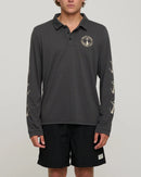 Salty Crew Tailgate Polo Long Sleeve Sunshirt - Coal