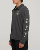 Salty Crew Tailgate Polo Long Sleeve Sunshirt - Coal