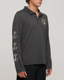 Salty Crew Tailgate Polo Long Sleeve Sunshirt - Coal
