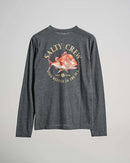 Salty Crew Snap Attack Long Sleeve Sunshirt - Coal