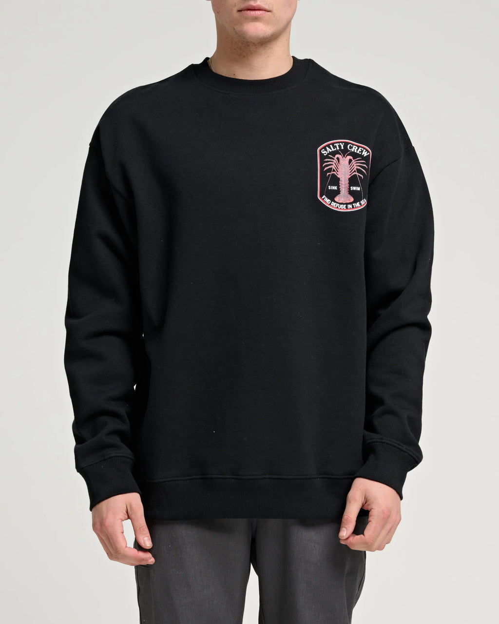 Salty Crew Spiny Crew Jumper Pigment Black