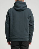 Salty Crew Anchor Quilted Fleece Zip Front Hooded Jumper - Coal/Black