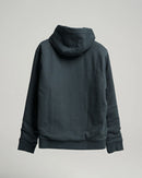Salty Crew Anchor Quilted Fleece Zip Front Hooded Jumper - Coal/Black
