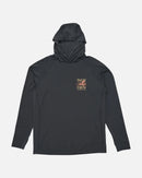 Salty Crew Ink Sling Hooded Sunshirt With Mask - Coal