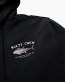 Salty Crew Big Blue Lined zip Through Fleece Hood - Black