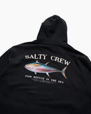 Salty Crew Big Blue Lined zip Through Fleece Hood - Black
