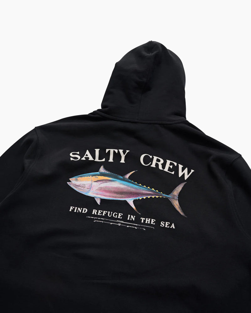 Salty Crew Big Blue Lined zip Through Fleece Hood - Black