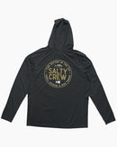 Salty Crew Skipper Hood Sunshirt with Mask - Coal