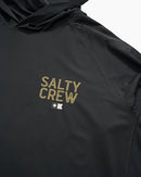 Salty Crew Skipper Hood Sunshirt with Mask - Coal