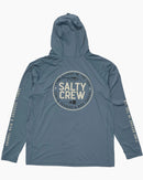 Salty Crew Mens Skipper Hooded SunShirt With Mask - Storm