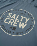 Salty Crew Mens Skipper Hooded SunShirt With Mask - Storm