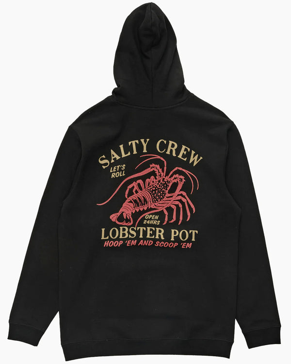 Salty Crew Lobster Pot Mid Weight Fleece Hood - Black