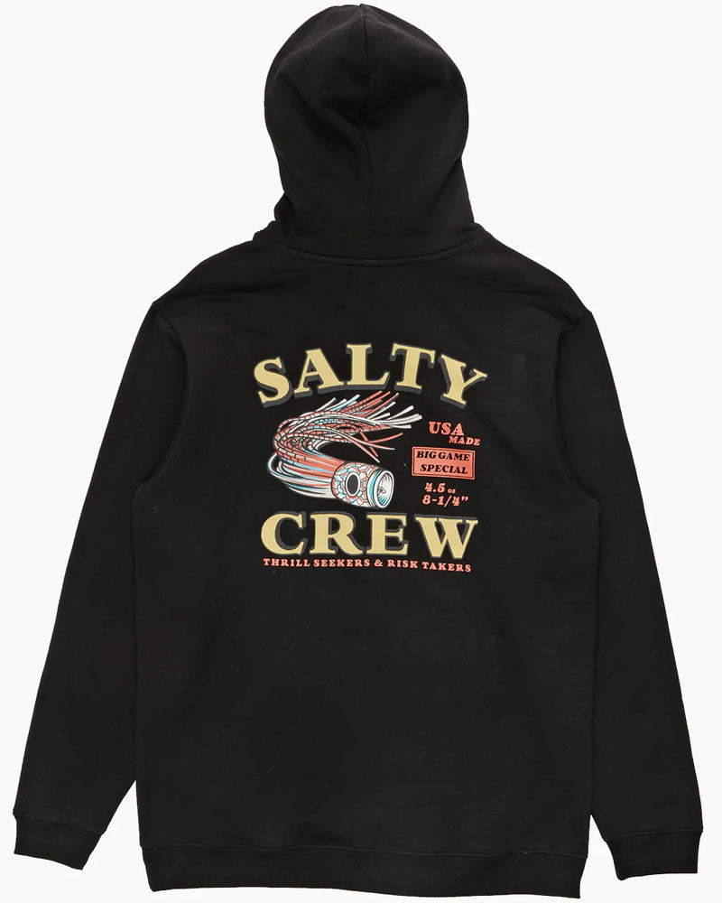 Salty Crew Lure Midweight Fleece Hood - Black
