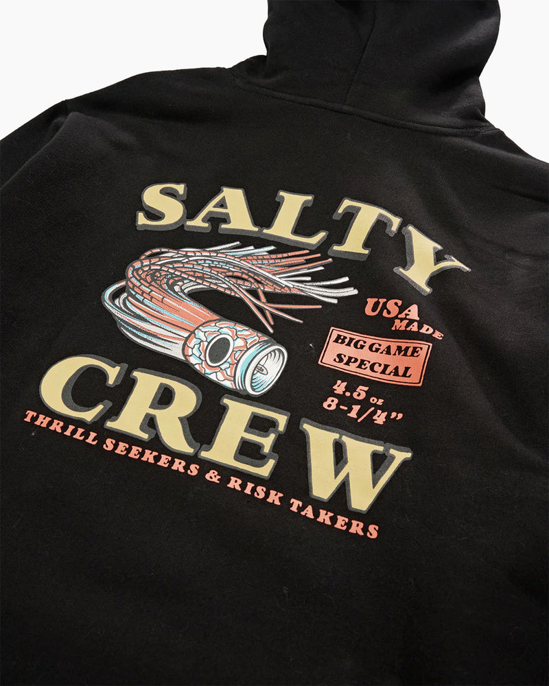 Salty Crew Lure Midweight Fleece Hood - Black
