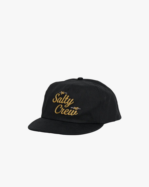 Salty Crew Dockside 5 Panel Cap - Black