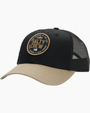 Salty Crew Skipper Retro Trucker Cap - Black/Tan