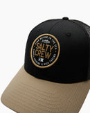 Salty Crew Skipper Retro Trucker Cap - Black/Tan
