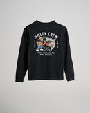 Salty Crew Fish Fight Boys Long Sleeve Tee - Black