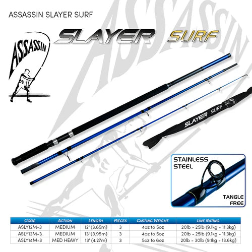 Assassin Slayer Rod ASLY8XH 8ft 2pce Spin