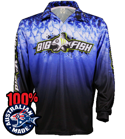 BigFish Men's Scales Fishing Shirt - Blue