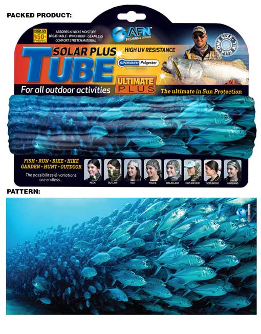 Australian Fishing Network (AFN) Solar Plus Tube - School Fish Blue
