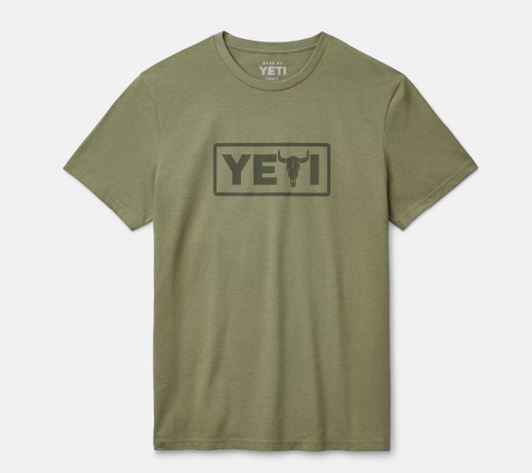 Yeti Steer Badge Short Sleeve T-Shirt - Heather Olive