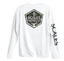 Scales Tail Up Camo Performance Long Sleeve Shirt - White