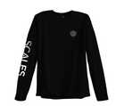 Scales Tail Up Camo Performance Long Sleeve Shirt - Black