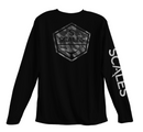 Scales Tail Up Camo Performance Long Sleeve Shirt - Black