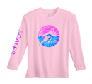 Scales Youth Tide Dye Flyer Performance Long Sleeve Shirt - Light Pink