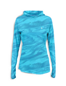Scales Women's Bahamas Current Hooded Performance Shirt - Aqua