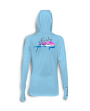 Scales Women's Mahi Slam Hooded Performance Shirt - Light Blue