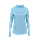 Scales Women's Mahi Slam Hooded Performance Shirt - Light Blue