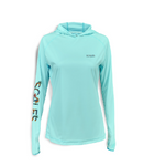 Scales Women's Dorado Hooded Performance Long Sleeve Shirt - Seafoam