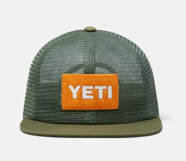 Yeti Flat Brim Mesh Hat - Olive