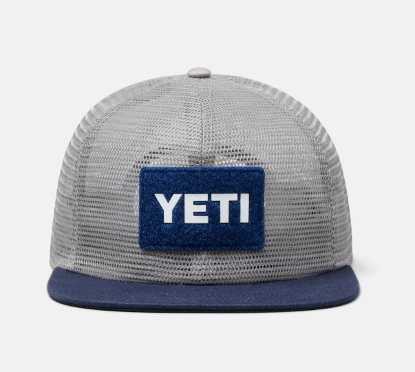 Yeti Flat Brim Mesh Hat - Grey / Navy
