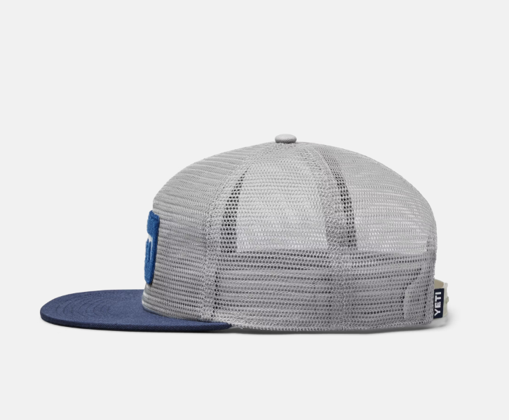 Yeti Flat Brim Mesh Hat - Grey / Navy