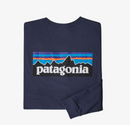 Patagonia Men's Long-Sleeved P-6 Logo Responsibili-Tee® - Navy