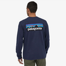 Patagonia Men's Long-Sleeved P-6 Logo Responsibili-Tee® - Navy