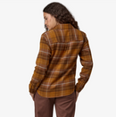 Patagonia Women's Fjord Flannel Shirt - Happy Camper: Shelter Brown