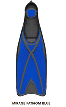 Mirage Adult Fathom Dive Fins (Medium) - Blue