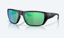 Costa Del Mar Finlet Sunglasses - Green Mirror Polarized Lens with Matte Black Frame