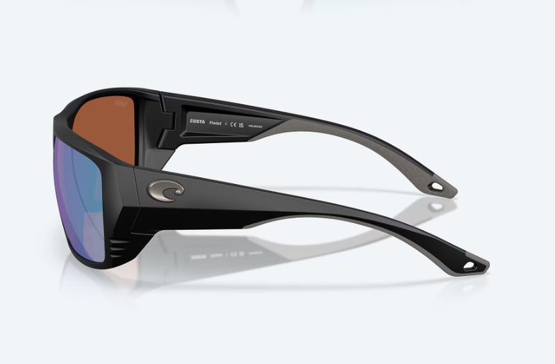 Costa Del Mar Finlet Sunglasses - Green Mirror Polarized Lens with Matte Black Frame