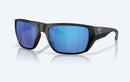 Costa Del Mar Finlet Sunglasses - Blue Mirror Polarised Lens with Matte Black Frame