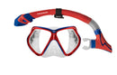 Mirage Adults Bermuda Dry Silicon Mask &amp; Snorkel Set - Orange/Blue