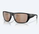 Costa Del Mar Finlet Sunglasses - Copper Silver Mirror Polarized Lens with Matte Black Frame
