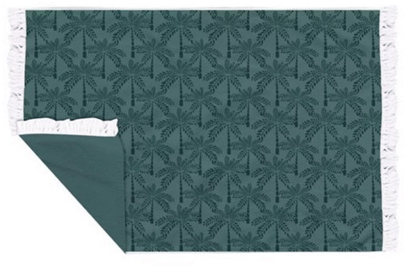 Maine & Crawford The Beach Collection Tulum Deluxe Beach Towel - Emerald (Size 180cm x 150cm)