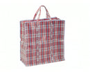 Nylon Red Stripe Shopper Bag - Medium (Size 50cm x 44cm x 20cm)